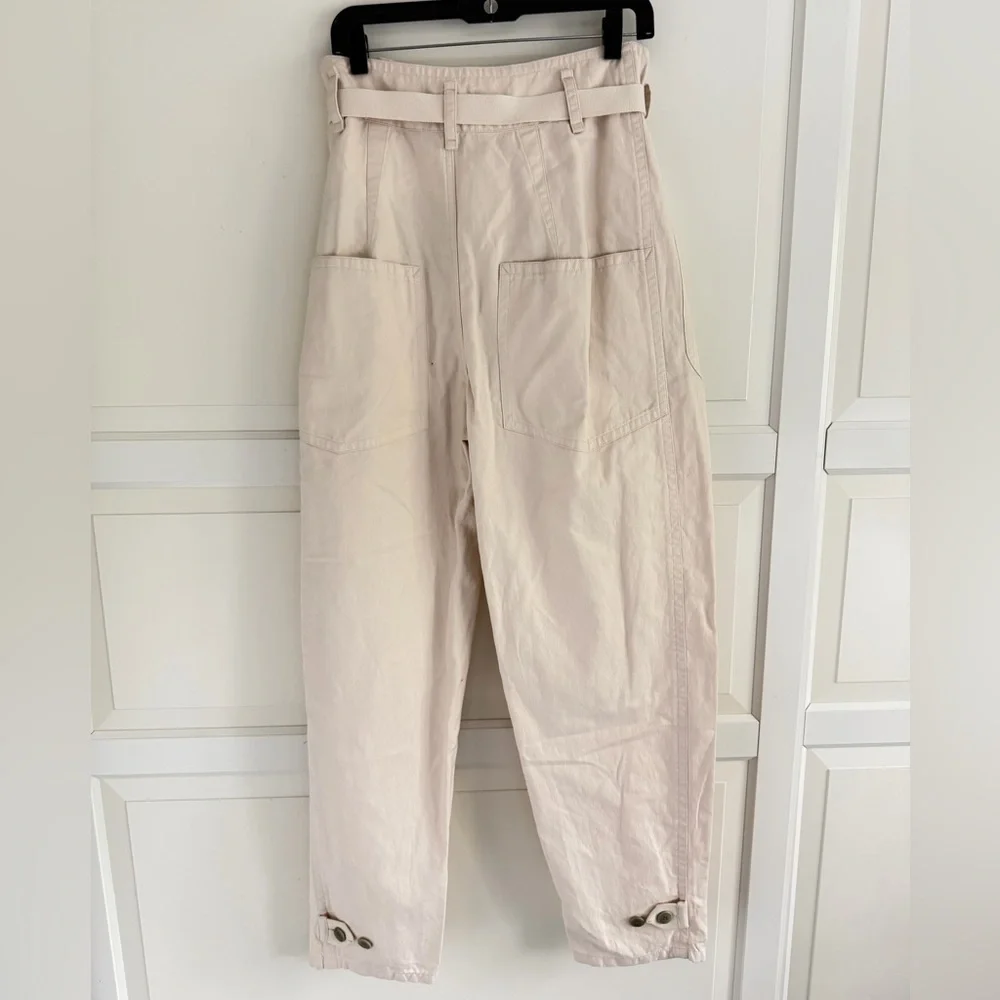 New! Isabel Marant Etoile Rinny high waist paper bag trousers pants 41268